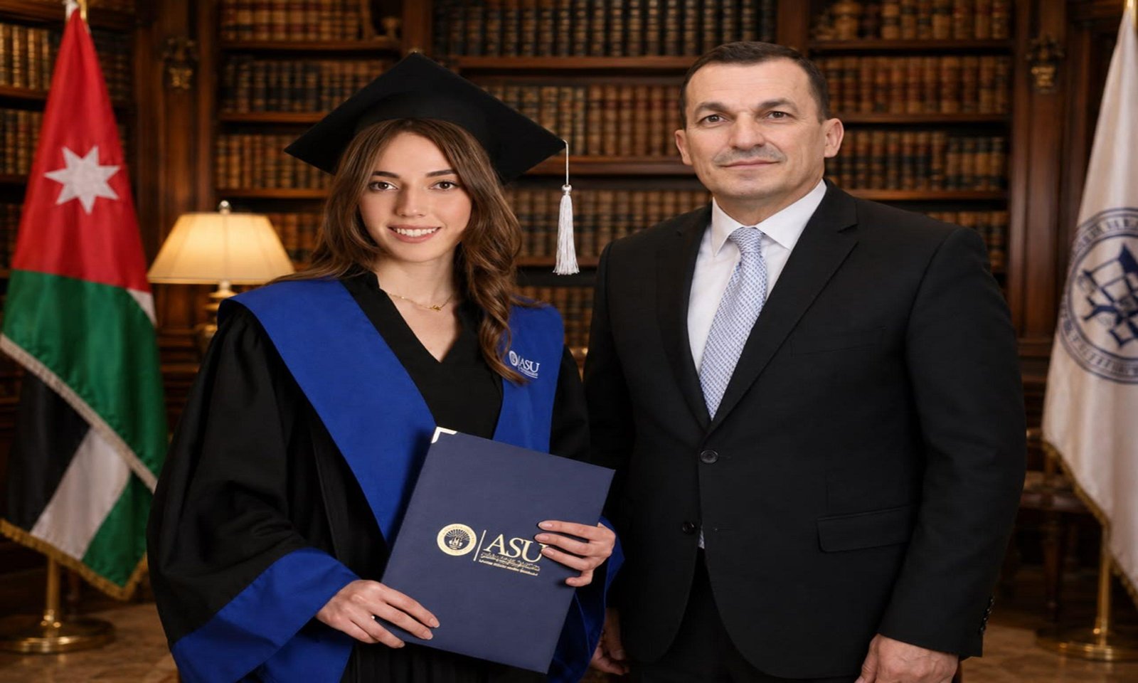 المحافظ موسى العبداللات يبارك تخرج ابنتة لجين